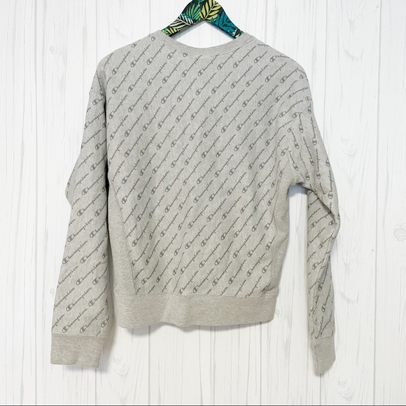 Champion Reverse Weave Gray Logo Sweatshirt Size Medium - Picture 6 of 6